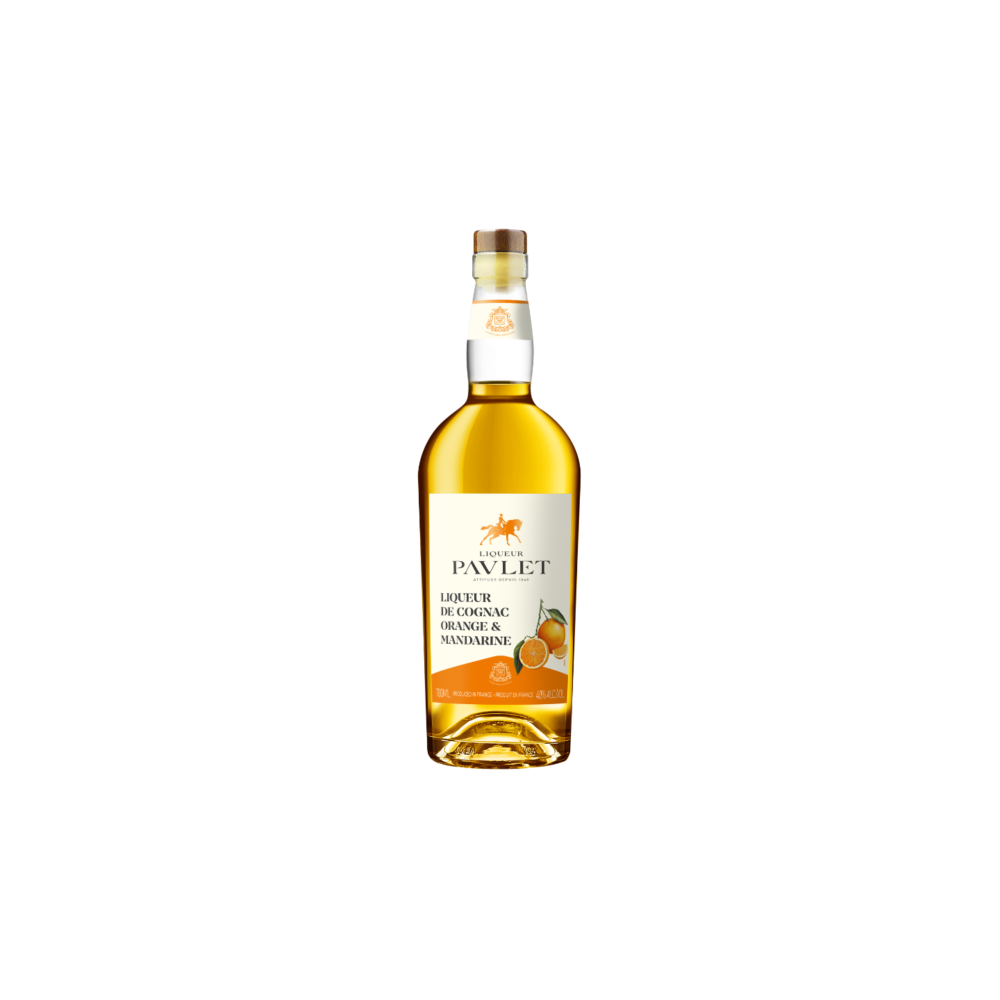 Liqueur de Cognac Orange Mandarine PAULET 40% - 70 cl