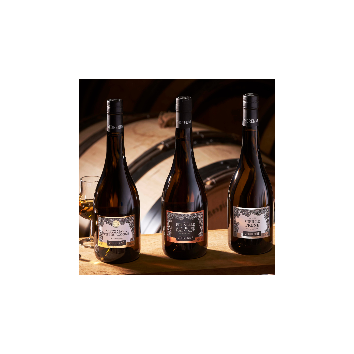 VEDRENNE Sloe Liqueur with Fine de Bourgogne 35% 70cl