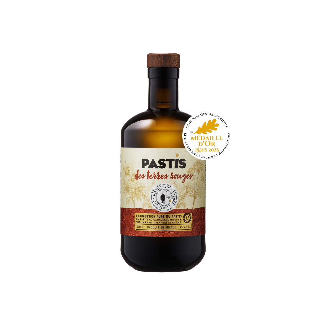 Pastis DISTILLERIE DES TERRES ROUGES 70cl - 45%