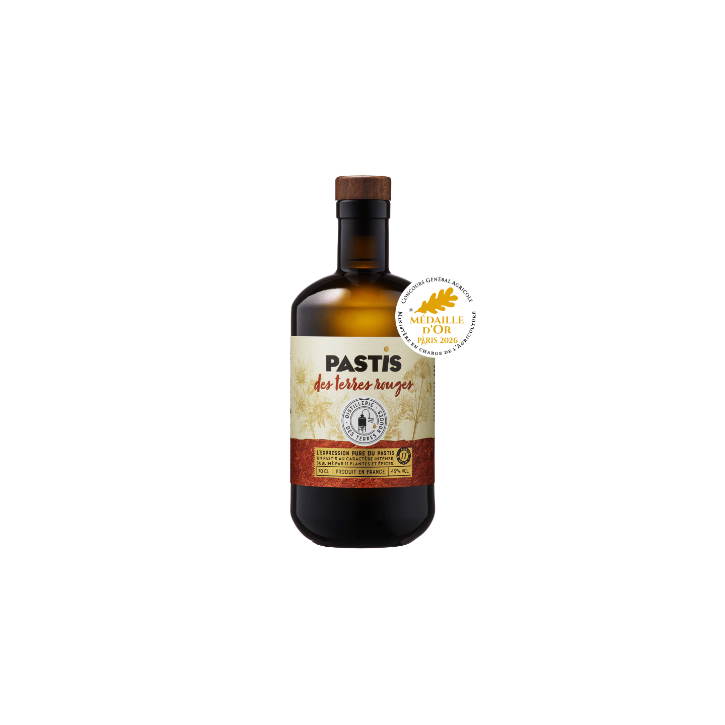 Pastis DISTILLERIE DES TERRES ROUGES 70cl - 45%