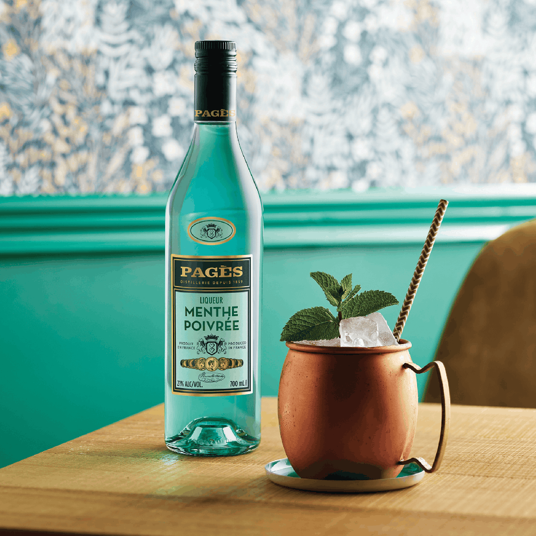Liqueur de Menthe Poivrée PAGÈS 21% - 70cl