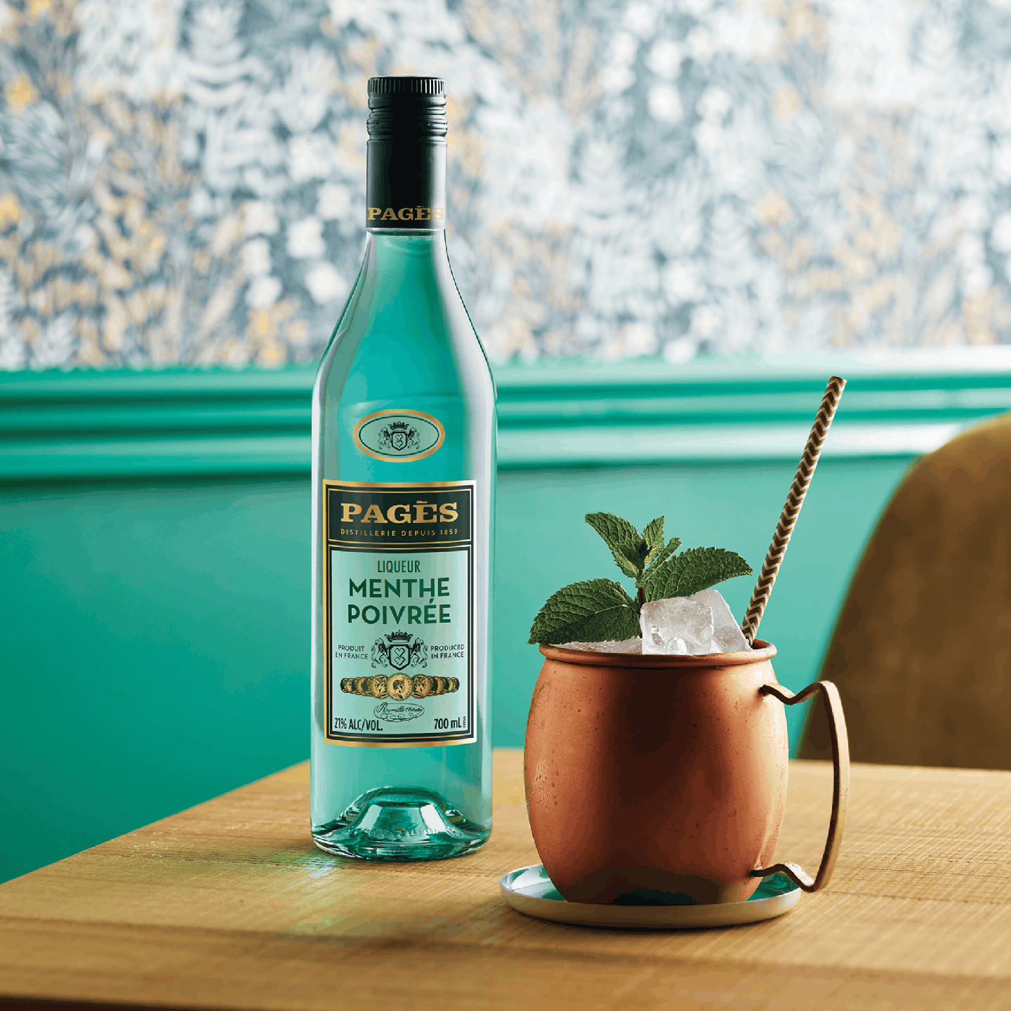 Liqueur de Menthe Poivrée PAGÈS 21% - 70cl
