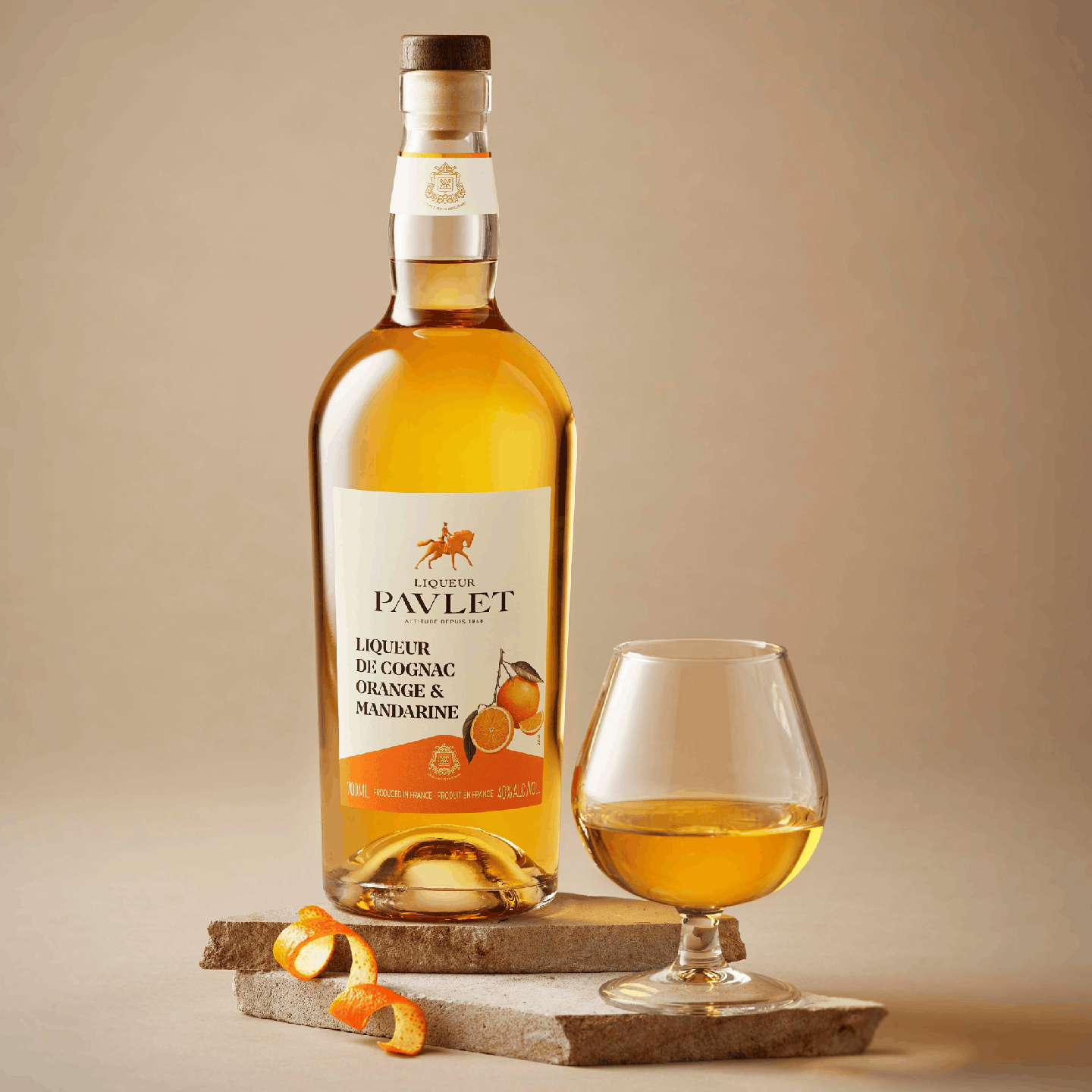 Liqueur de Cognac Orange Mandarine PAULET 40% - 70 cl