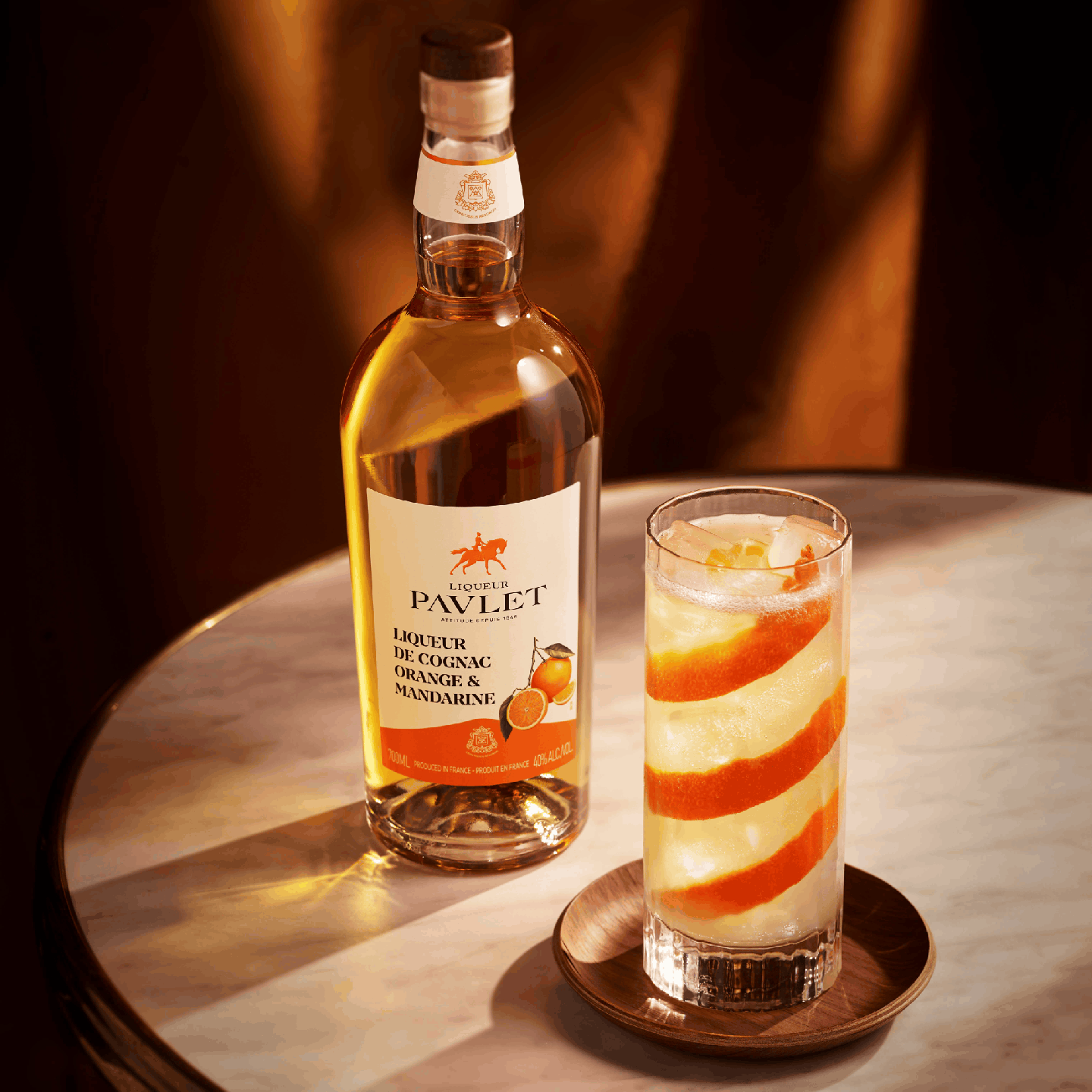 Liqueur de Cognac Orange Mandarine PAULET 40% - 70 cl