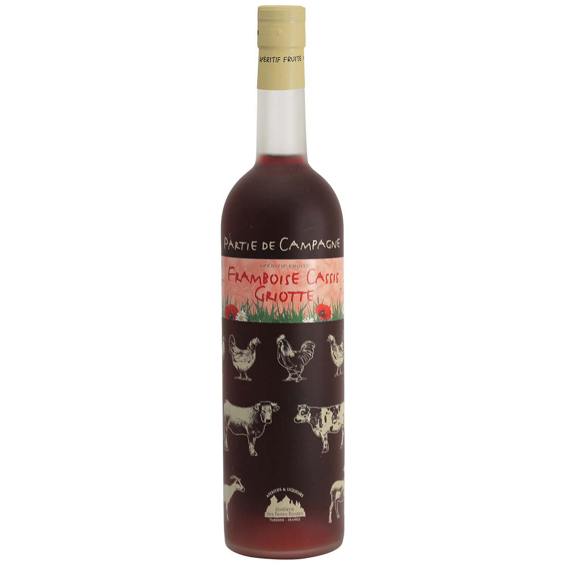 Partie de Campagne - Raspberry-Blackcurrant-Sour Cherry Flavored Wine, DISTILLERIE DES TERRES ROUGES 12% - 75 cl