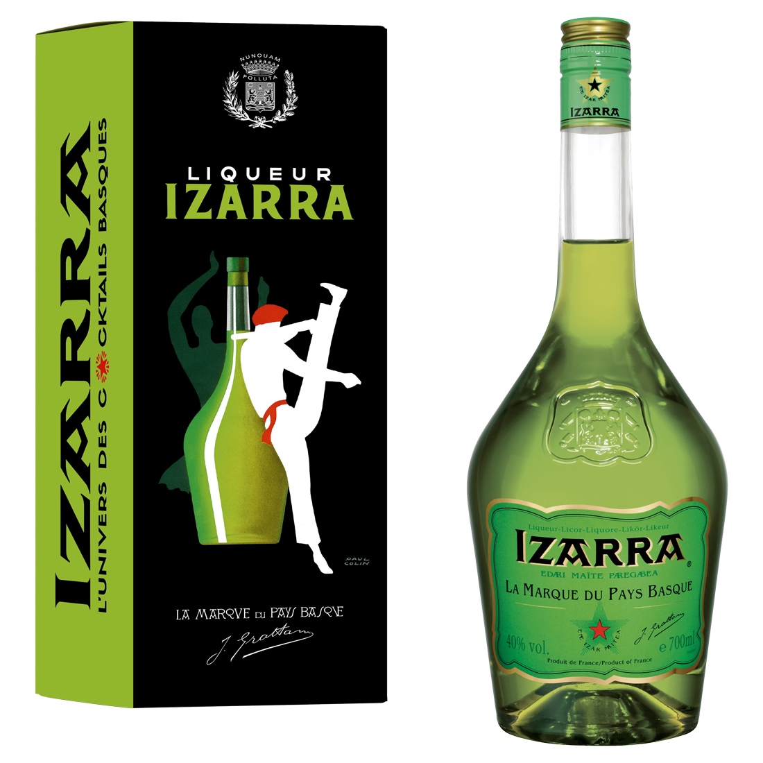 IZARRA Green Liqueur in gift box 40% - 70cl Izarra - 1