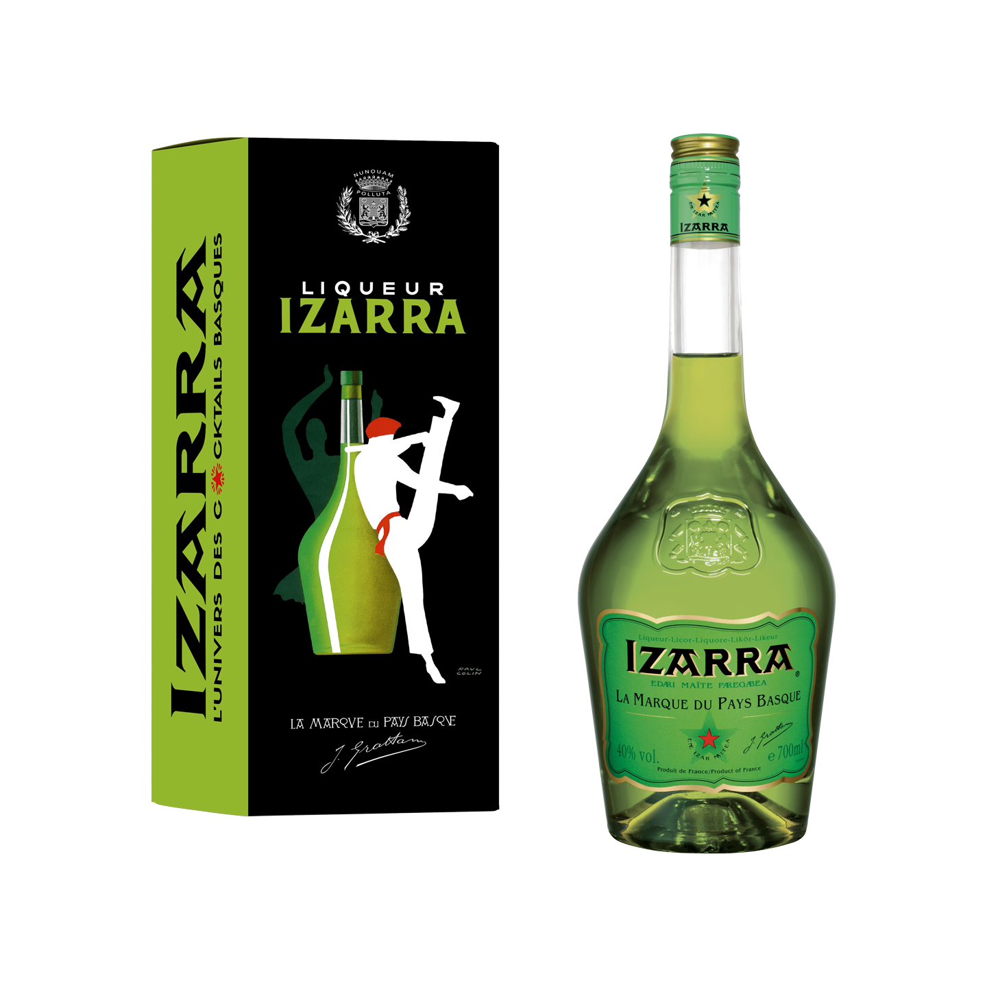IZARRA Green Liqueur in gift box 40% - 70cl Izarra - 1