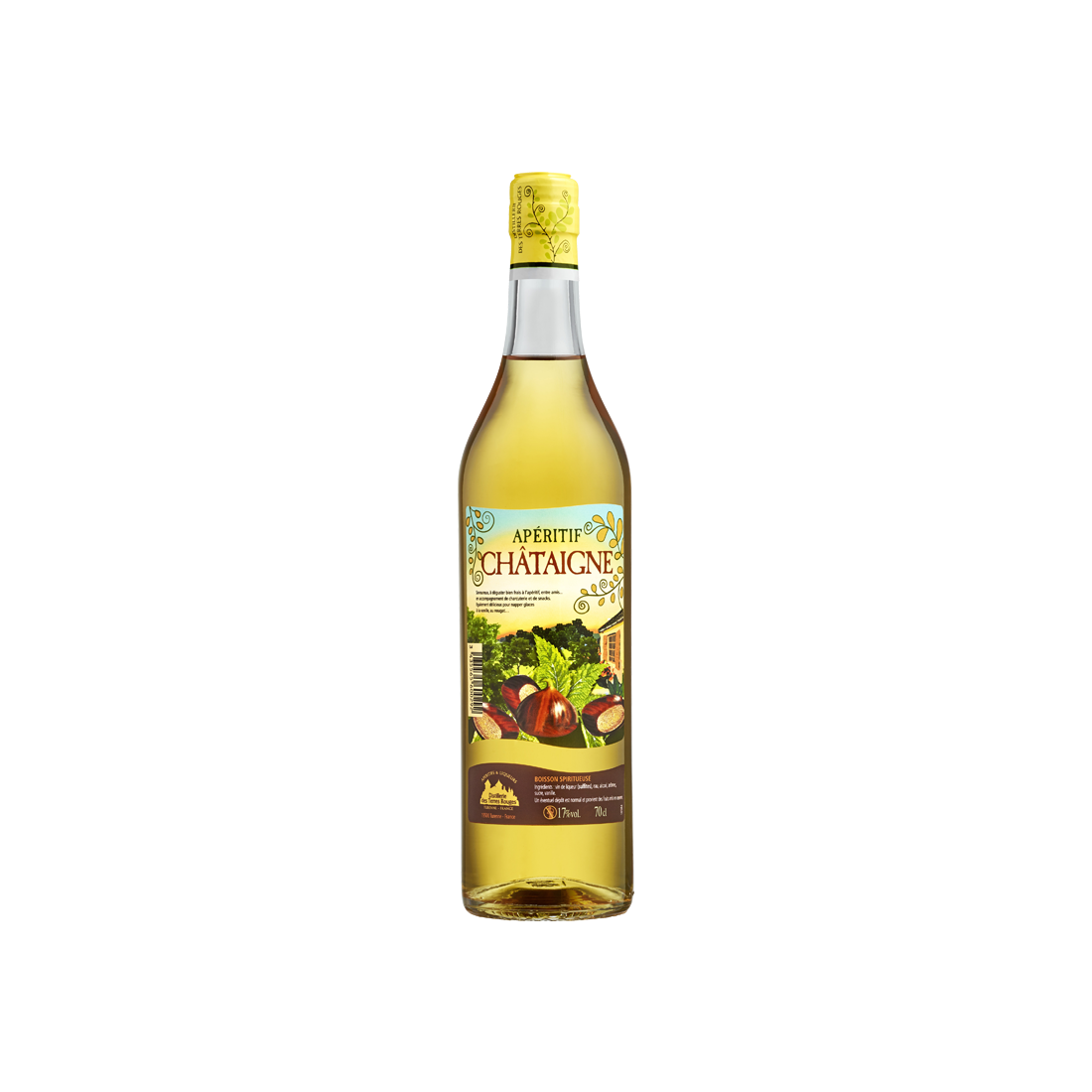 Apéritif Châtaigne - Boisson Spiritueuse - DISTILLERIE DES TERRES ROUGES 17% - 70 cl