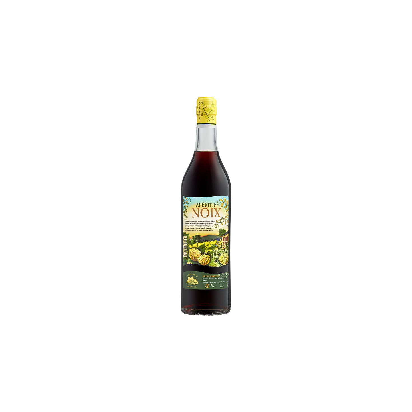 Apéritif Noix - Boisson Spiritueuse DISTILLERIE DES TERRES ROUGES 17% - 70 cl