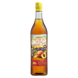 Apéritif Pêche de Vigne - Boisson Spiritueuse DISTILLERIE DES TERRES ROUGES 17% - 70cl