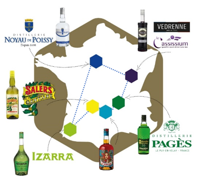Carte spiritourisme France